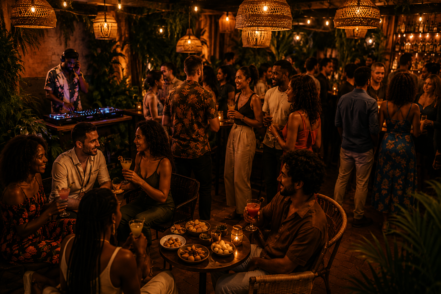 Ambiance afterwork avec DJ, cocktails et tapas Chez Lina